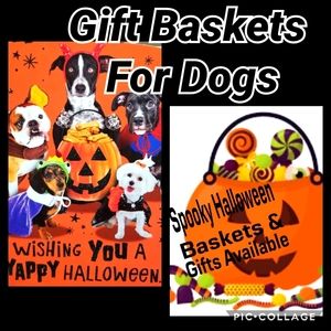 Halloween Dog Gift Treat Basket
